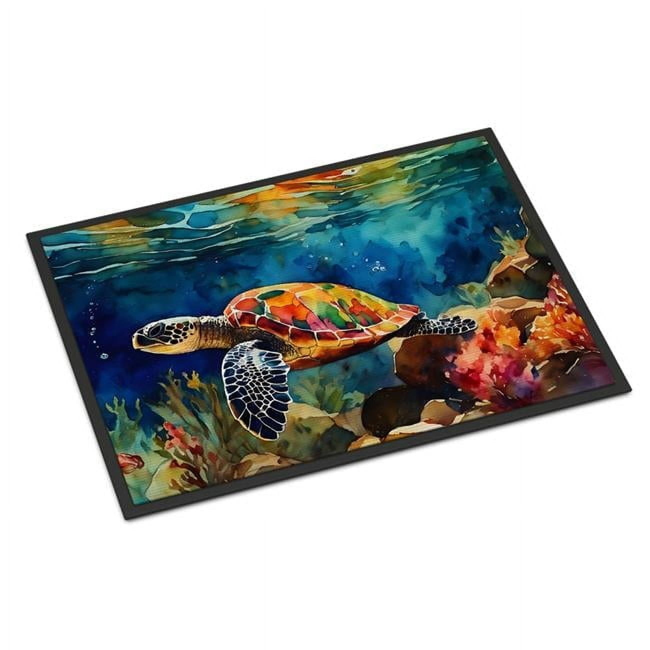 Carolines Treasures DAC2808MAT 18 x 27 in. Unisex Loggerhead Sea Turtle Doormat