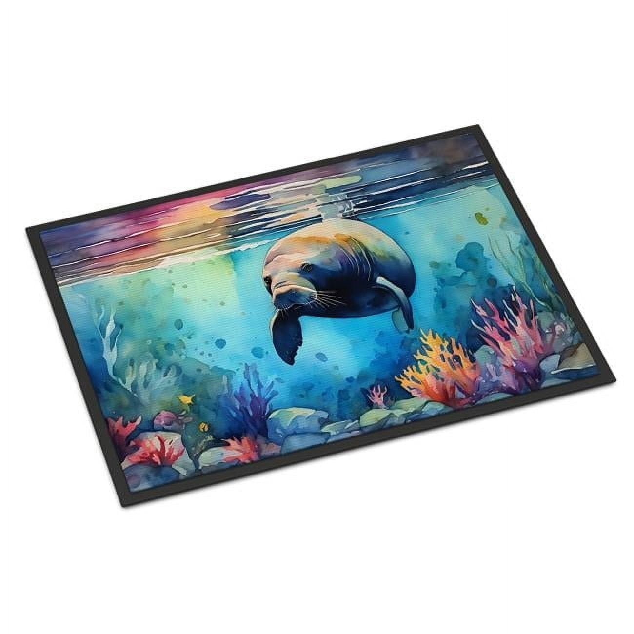 Carolines Treasures DAC2810MAT 18 x 27 in. Unisex Manatee Doormat