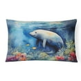thumbnail image 1 of Carolines Treasures DAC2811PW1216 16 x 12 in. Unisex Manatee Throw Pillow, 1 of 4