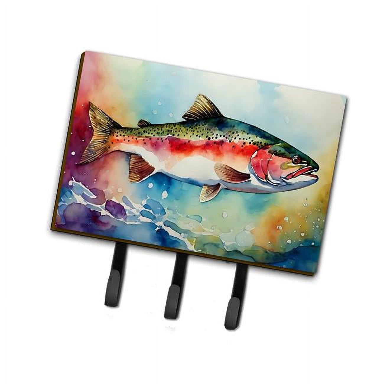 Rainbow Trout Leash or Key Holder 6 in x 9 in