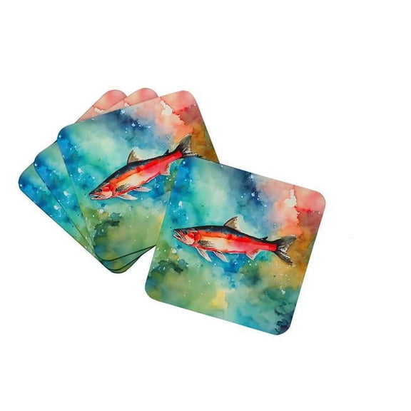 Carolines Treasures DAC2817FC 3.5 x 3.5 in. Salmon Foam Coasters