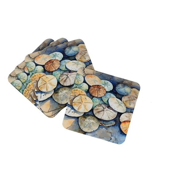 Carolines Treasures DAC2819FC 3.5 x 3.5 in. Sand Dollars Foam Coasters
