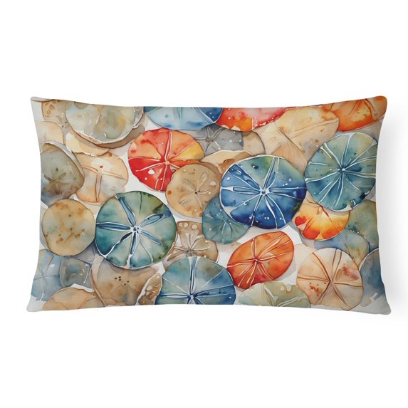 Carolines Treasures DAC2820PW1216 16 x 12 in. Unisex Sand Dollars Throw Pillow