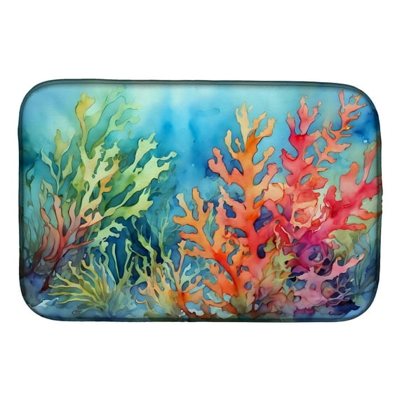 Carolines Treasures DAC2825DDM 21 x 14 in. Seaweed Dish Drying Mat