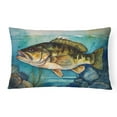 thumbnail image 1 of Carolines Treasures DAC2827PW1216 16 x 12 in. Unisex Smallmouth Bass Throw Pillow, 1 of 4