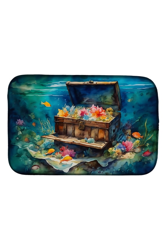 Carolines Treasures DAC2838DDM 21 x 14 in. Treasure Chest Dish Drying Mat