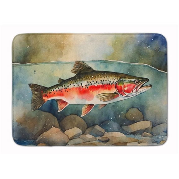 Carolines Treasures DAC2840RUG 19 x 27 in. Trout Memory Foam Kitchen Mat