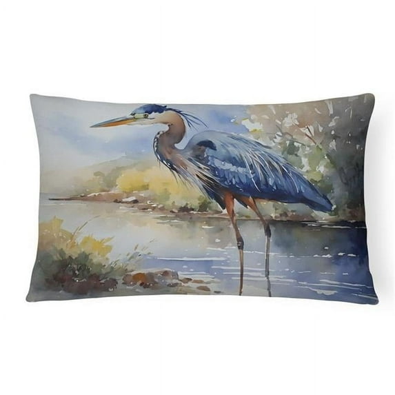 Blue Heron Throw Pillow 12 in x 16 in