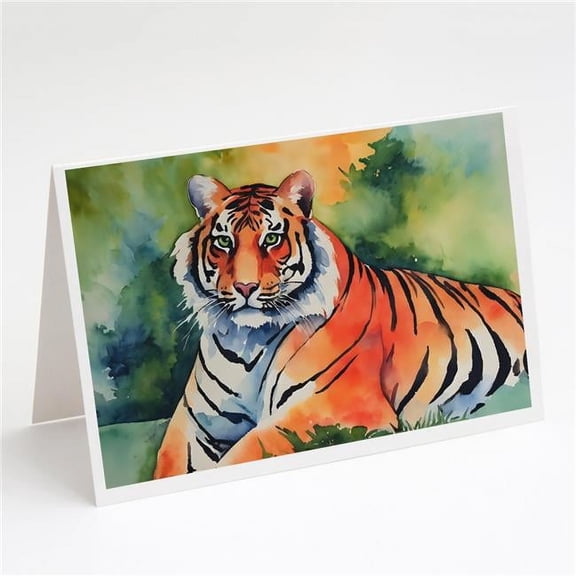 Carolines Treasures DAC2882GCA7P 5 x 7 x 0.01 in. Bengal Tiger Greeting Cards - Pack of 8