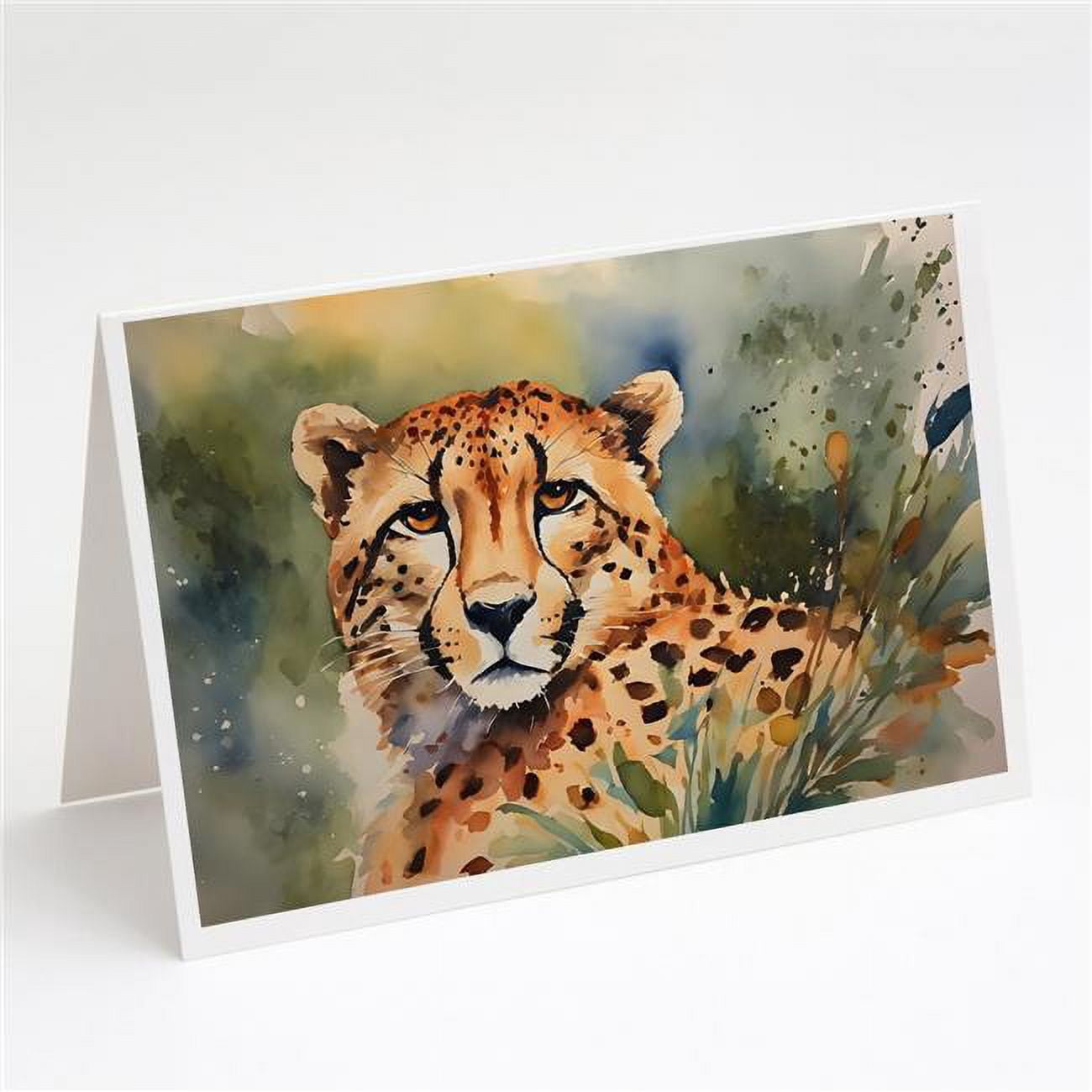 Carolines Treasures DAC2887GCA7P 5 x 7 x 0.01 in. Cheetah Greeting Cards - Pack of 8