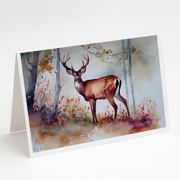 Carolines Treasures DAC2900GCA7P 0.01 x 5 x 7 in. Deer Greeting Cards - Pack of 8