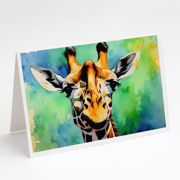 Carolines Treasures DAC2911GCA7P 0.01 x 5 x 7 in. Giraffe Greeting Cards - Pack of 8