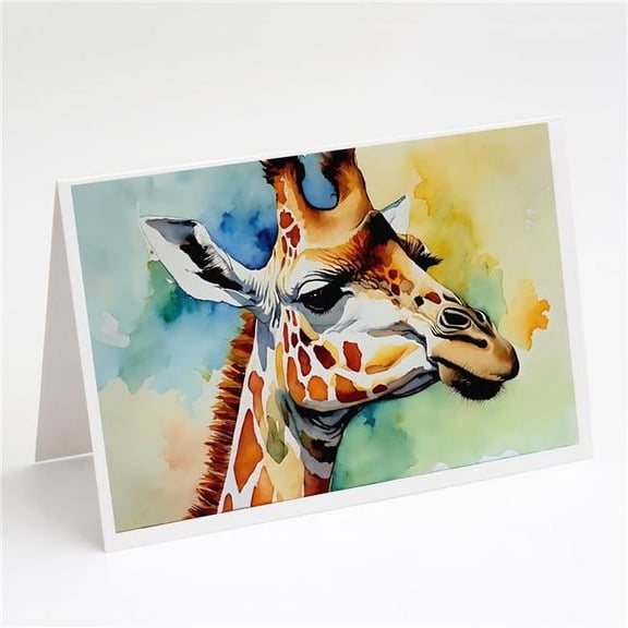 Carolines Treasures DAC2915GCA7P 0.01 x 5 x 7 in. Giraffe Greeting Cards - Pack of 8
