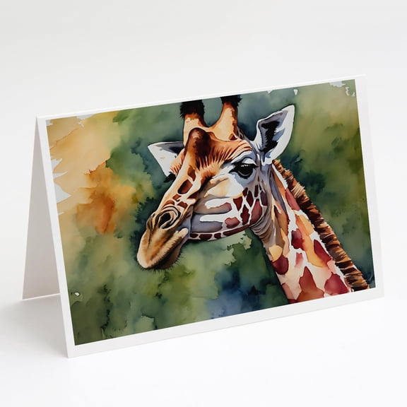 Carolines Treasures DAC2916GCA7P 0.01 x 5 x 7 in. Giraffe Greeting Cards - Pack of 8