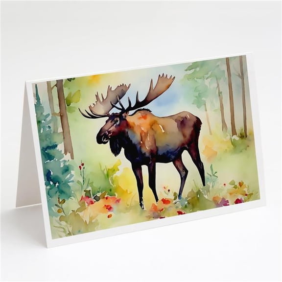 Carolines Treasures DAC2963GCA7P 0.01 x 5 x 7 in. Moose Greeting Cards - Pack of 8