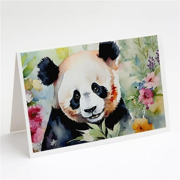 Carolines Treasures DAC2969GCA7P 0.01 x 5 x 7 in. Panda Greeting Cards - Pack of 8