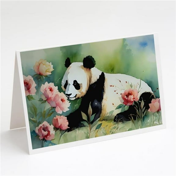 Carolines Treasures DAC2971GCA7P 0.01 x 5 x 7 in. Panda Greeting Cards - Pack of 8