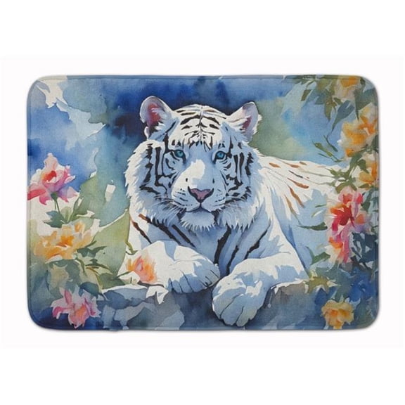 Carolines Treasures DAC2999RUG 19 x 27 in. White Tiger Memory Foam Kitchen Mat