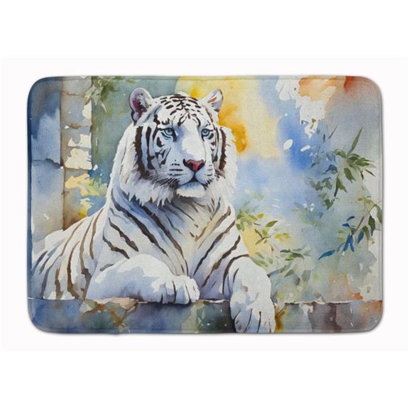 Carolines Treasures DAC3000RUG 19 x 27 in. White Tiger Memory Foam Kitchen Mat