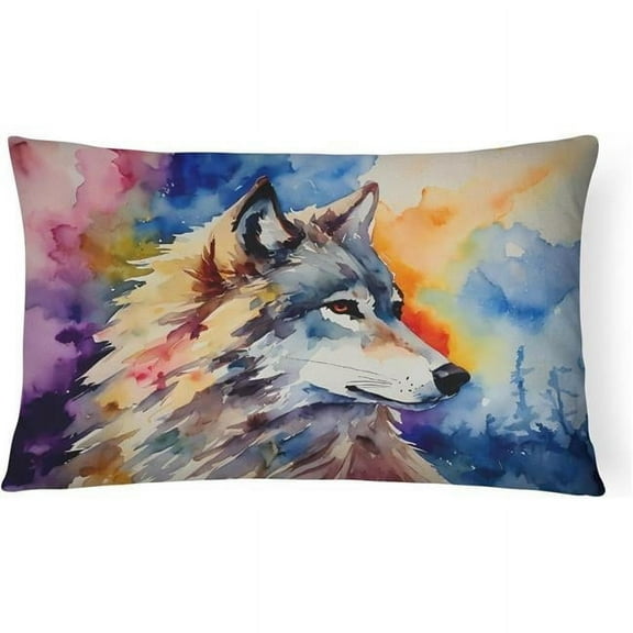 Carolines Treasures DAC3008PW1216 3 x 16 x 12 in. Unisex Wolves Wolf Throw Pillow