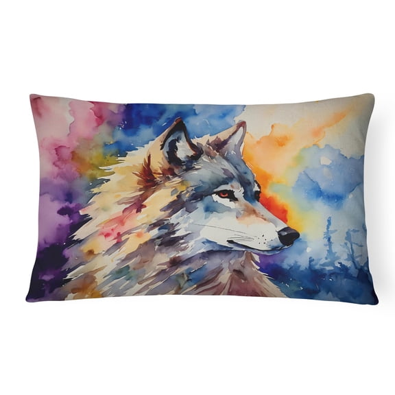 Carolines Treasures DAC3008PW1216 3 x 16 x 12 in. Unisex Wolves Wolf Throw Pillow