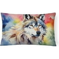thumbnail image 1 of Carolines Treasures DAC3009PW1216 3 x 16 x 12 in. Unisex Wolves Wolf Throw Pillow, 1 of 4