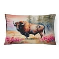 thumbnail image 1 of Wood Bison Throw Pillow 12 in x 16 in, 1 of 4