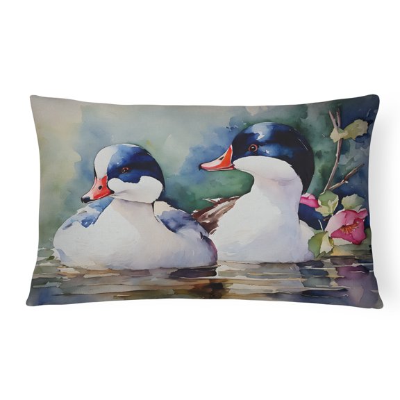Bufflehead Throw Pillow 12 in x 16 in