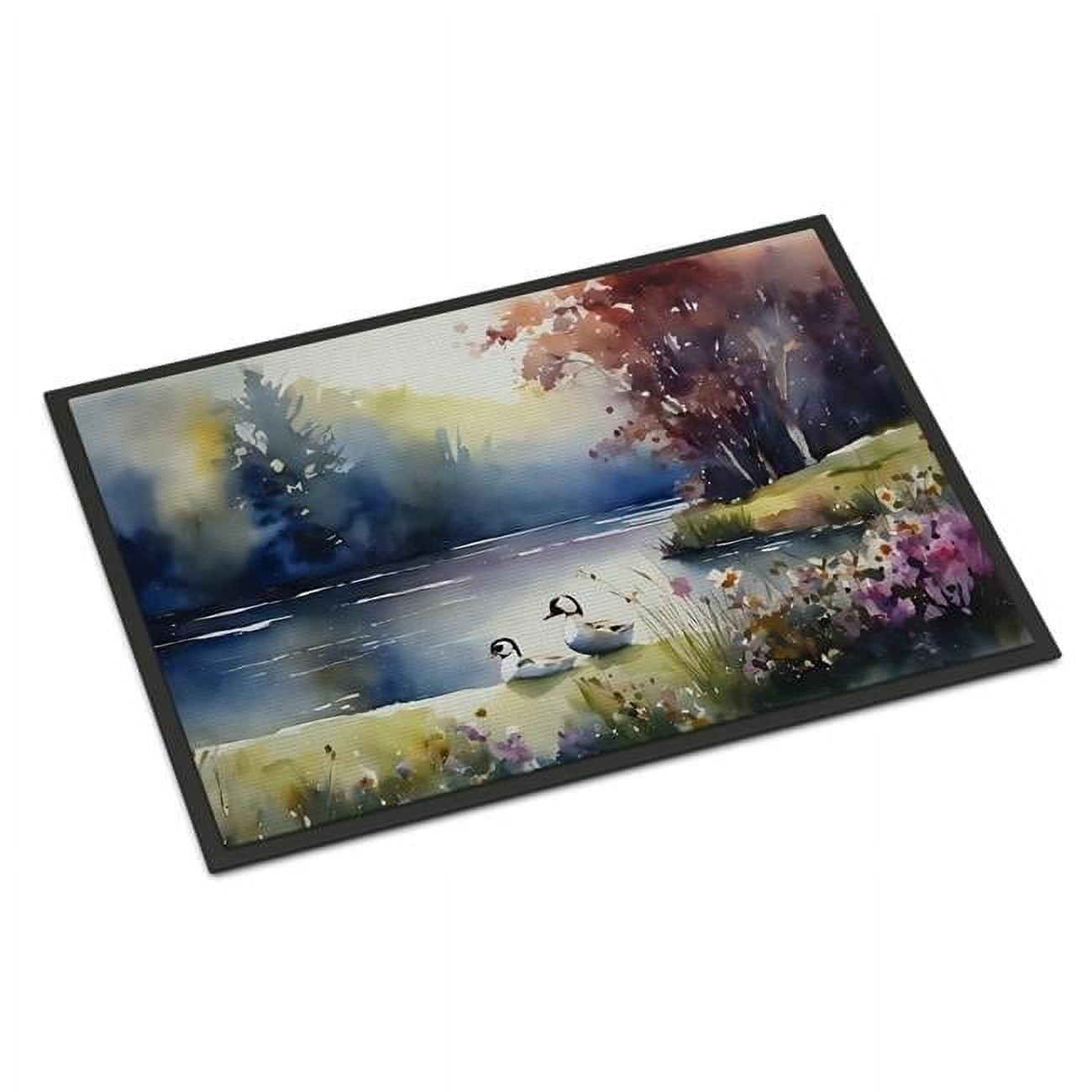 Caroline's Treasures DAC3193JMAT Bufflehead Doormat Front Door Mat Indoor Outdoor Rugs for Entryway, Non Slip Washable Low Pile, 24H X 36W