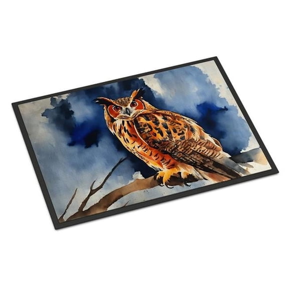 Carolines Treasures DAC3222MAT 18 x 27 in. Unisex Eurasian Eagle Owl Doormat