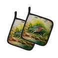thumbnail image 1 of Carolines Treasures DAC3229PTHD 7.5 x 7.5 in. Green Heron Pot Holders - Set of 2, 1 of 5
