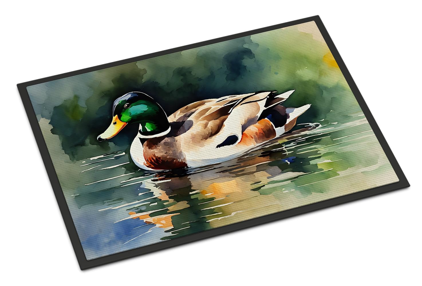 Caroline's Treasures DAC3238MAT Mallard Doormat Front Door Mat Indoor Outdoor Rugs for Entryway, Non Slip Washable Low Pile, 18H X 27W