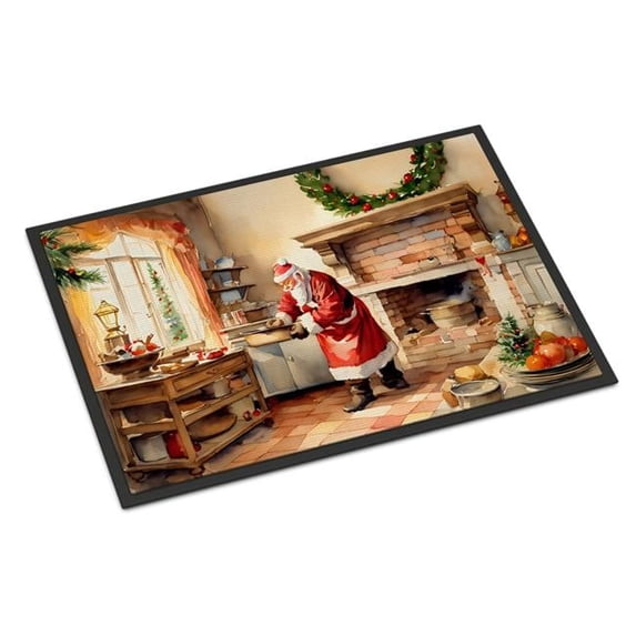 Carolines Treasures DAC3314JMAT 24 x 36 in. Unisex Cookies with Santa Claus Doormat