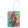 thumbnail image 1 of Carolines Treasures DAC3434CO2 3.4 x 2.6 in. Dachshund Christmas Porcelain Ornament, 1 of 3