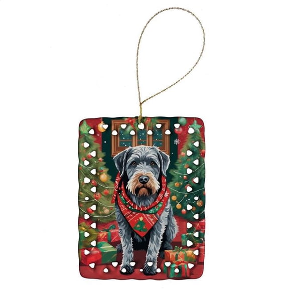 Carolines Treasures DAC3472CO2 3.4 x 2.6 in. German Wirehaired Pointer Christmas Porcelain Ornament