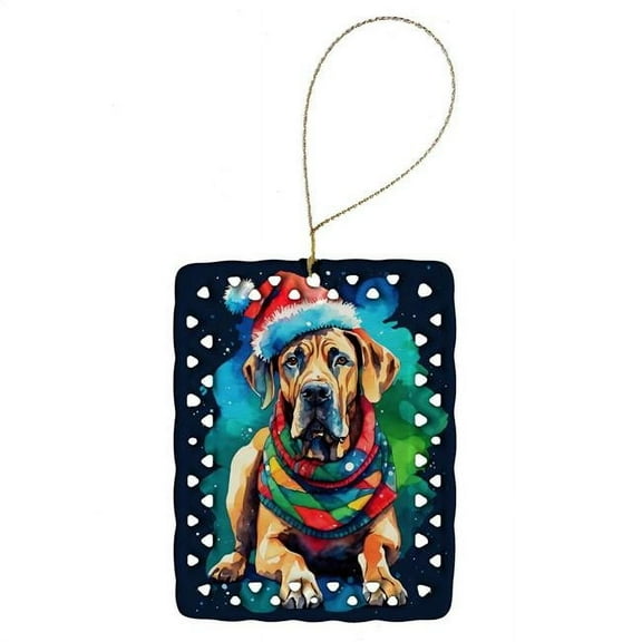 Carolines Treasures DAC3486CO2 3.4 x 2.6 in. Great Dane Christmas Porcelain Ornament