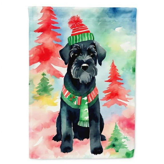 Carolines Treasures DAC3625CHF 40 x 28 in. Schnauzer Christmas Polyester House Flag