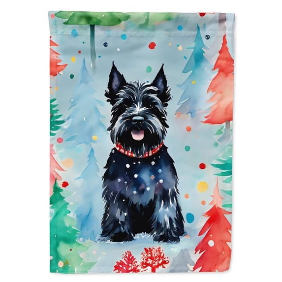 Carolines Treasures DAC3636CHF 40 x 28 in. Scottish Terrier Christmas Polyester House Flag
