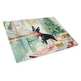 thumbnail image 1 of Carolines Treasures DAC3745LCB 15 x 12 in. Unisex Boston Terrier Christmas Cookies Glass Cutting Board, 1 of 5