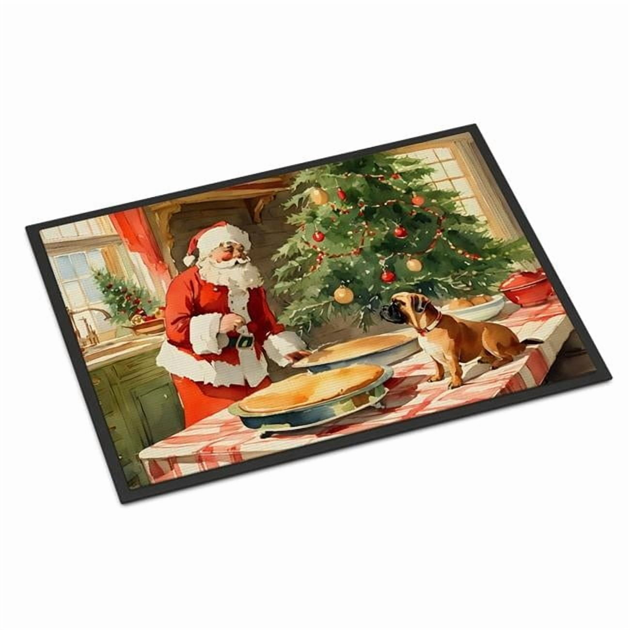 Carolines Treasures DAC3753MAT 18 x 27 in. Unisex Bullmastiff Christmas Cookies Doormat