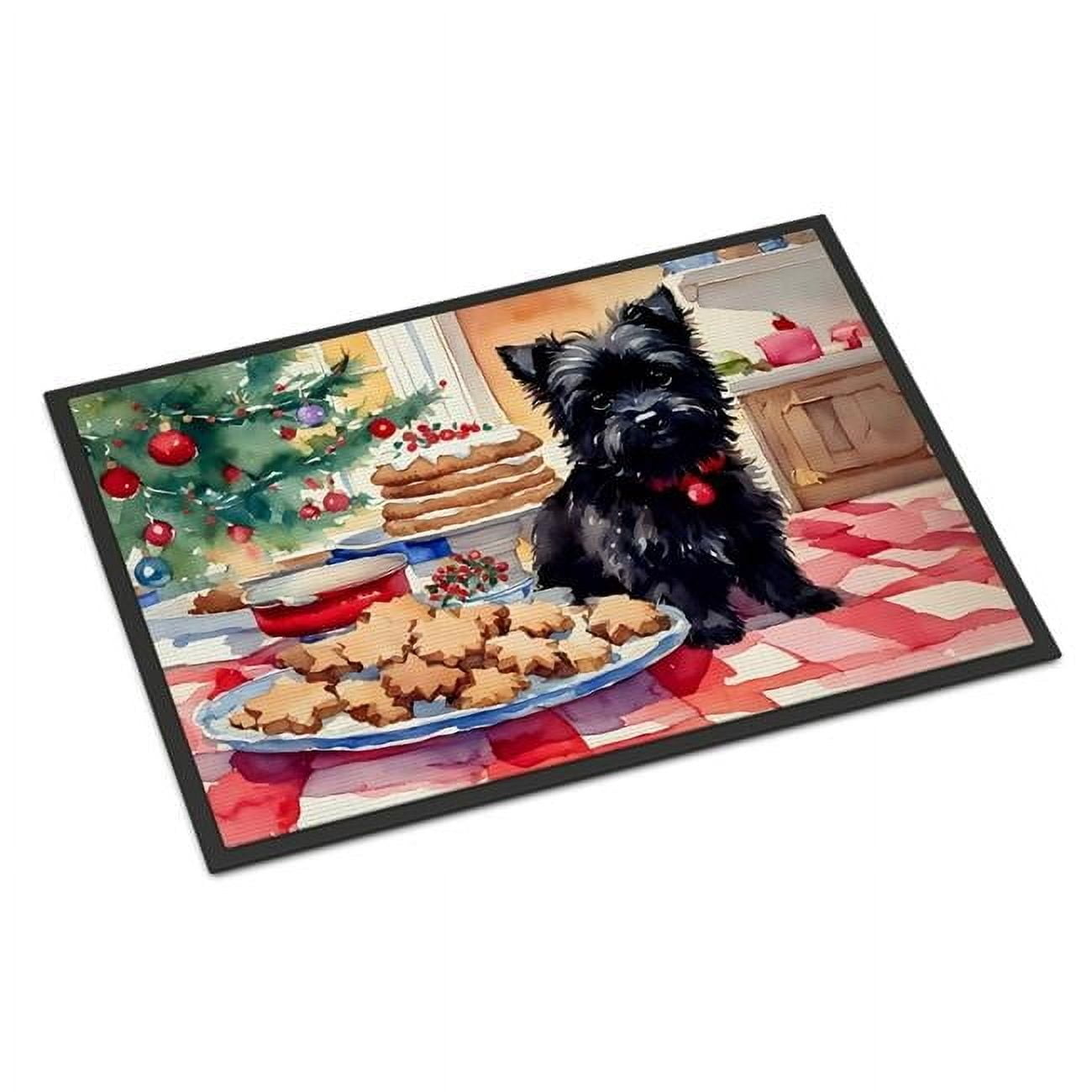 Carolines Treasures DAC3756MAT 18 x 27 in. Unisex Cairn Terrier Christmas Cookies Doormat