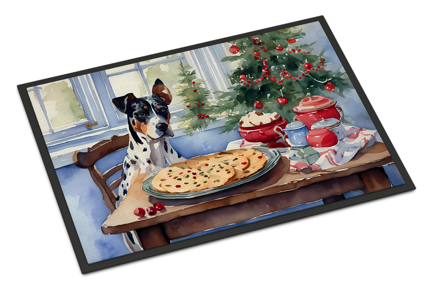 Carolines Treasures DAC3758MAT 18 x 27 in. Unisex Catahoula Christmas Cookies Doormat