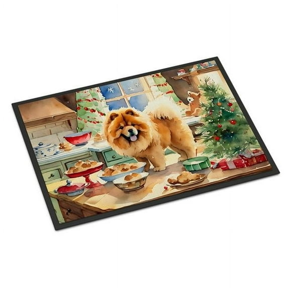 Carolines Treasures DAC3767MAT 18 x 27 in. Unisex Chow Chow Christmas Cookies Doormat