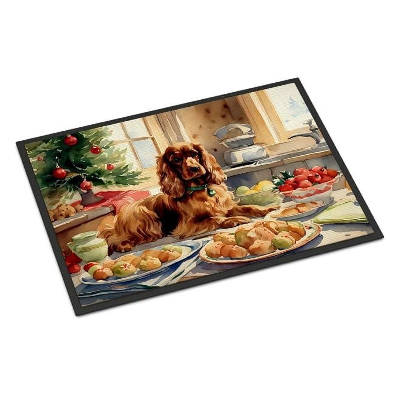 Carolines Treasures DAC3769MAT 18 x 27 in. Unisex Cocker Spaniel Christmas Cookies Doormat