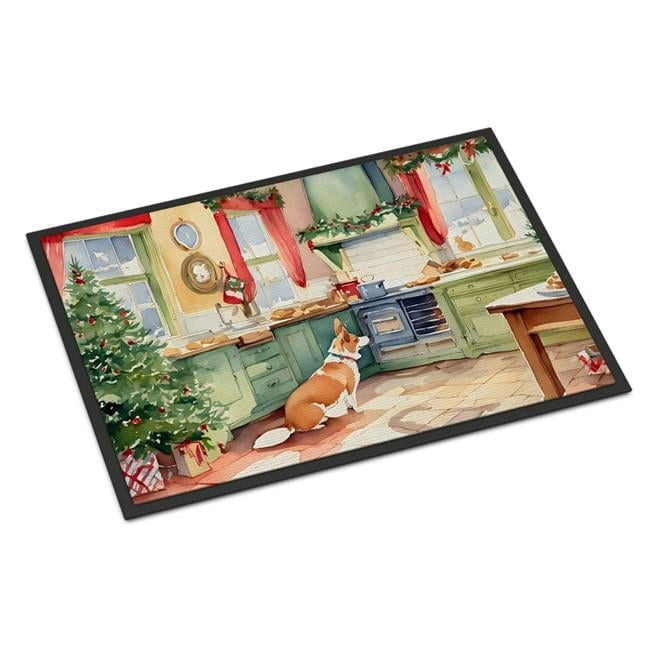 Carolines Treasures DAC3771MAT 18 x 27 in. Unisex Corgi Christmas Cookies Doormat