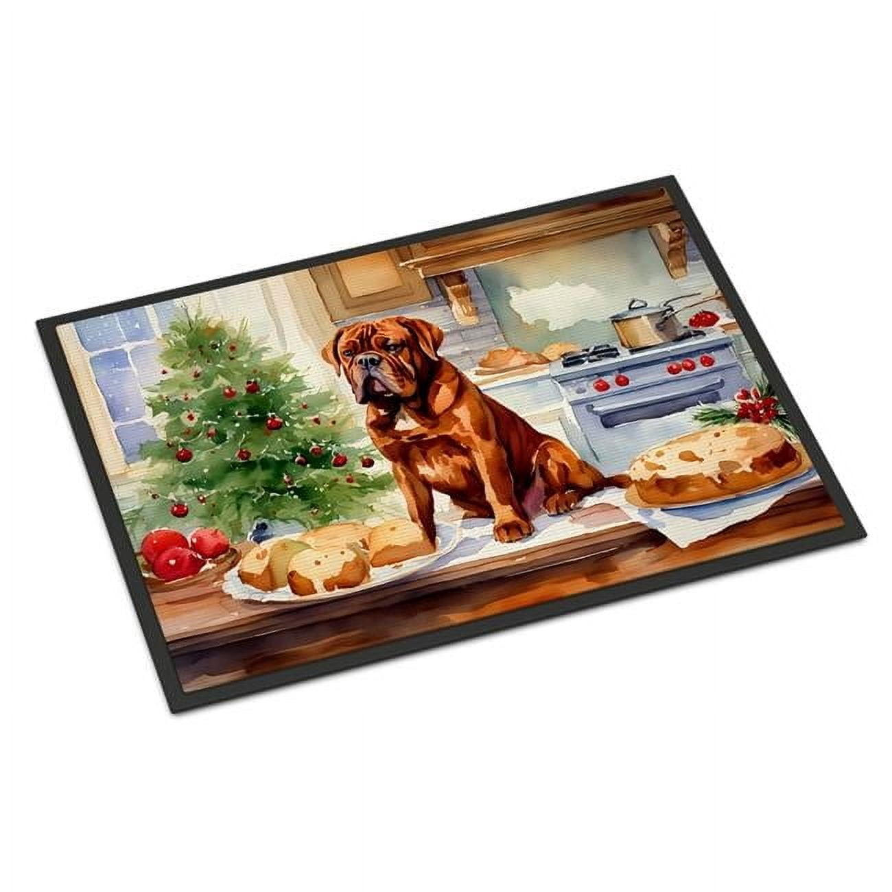 Carolines Treasures DAC3780MAT 18 x 27 in.  Dogue de Bordeaux Christmas Cookies Doormat