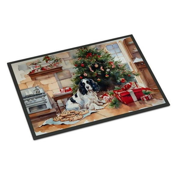 Carolines Treasures DAC3788MAT 18 x 27 in. English Springer Spaniel Christmas Cookies Doormat