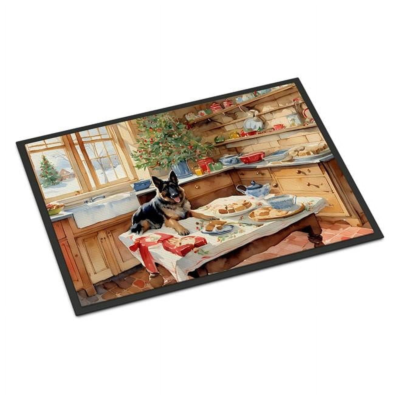 Carolines Treasures DAC3798MAT 18 x 27 in.  German Shepherd Christmas Cookies Doormat