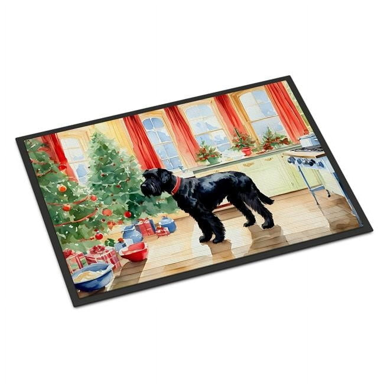 Carolines Treasures DAC3799MAT 18 x 27 in.  Giant Schnauzer Christmas Cookies Doormat