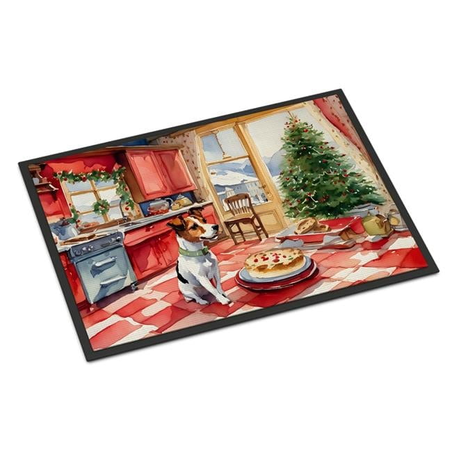 Carolines Treasures DAC3825MAT 18 x 27 in.  Jack Russell Terrier Christmas Cookies Doormat